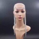 Wedding Party Charm Drop Bridal Bohemian Vintage Rhinestones Crystal Forehead Head Chain - Image 2
