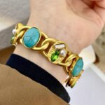 Vintage French Medieval Style Luxury Necklace Earrings Bracelet Jewelry Set - Image 2