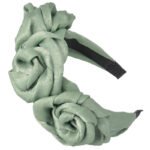 Super Quality 100% Handmade Wide Rose Flower Headband - Image 12