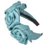 Super Quality 100% Handmade Wide Rose Flower Headband - Image 3