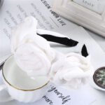 Super Quality 100% Handmade Wide Rose Flower Headband - Image 8