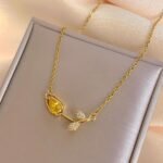 Tulip Stainless Steel Pendant Necklace and Bracelet Jewelry Accessories - Image 11