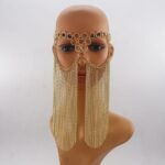 Long Tassel Face Head Chains Facemask Hair Accessories Head Wedding Jewelry Headdress