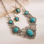 Vintage Western Necklace Earrings Set - Image 2