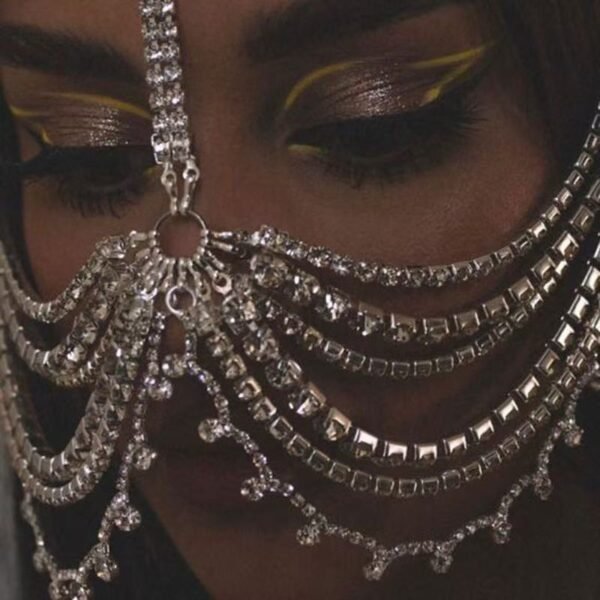 Multi-layer Rhinestone Women Fashion Creative Big Face Chain