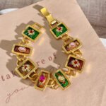 Medieval Style Exaggerated Palace Style Necklace Earrings Bracelet Jewelry Set - Image 5