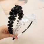 Flower Shape Beaded Winding Three-dimensional Crystal Braided Hair Accessories