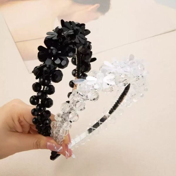 Flower Shape Beaded Winding Three-dimensional Crystal Braided Hair Accessories
