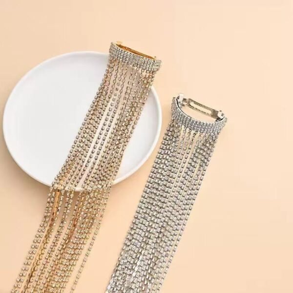 Diamond Hair Accessories Rhinestone Long Tassel Hairpin for Girl Women