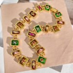 Medieval Style Exaggerated Palace Style Necklace Earrings Bracelet Jewelry Set - Image 3