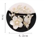 Luxury Elegant Style Copper Pearl Material Flower and Butterfly Shape Brooch Women Party Engagement Wedding Birthday Gift - Image 2