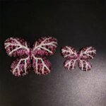 Fine Jewelry Inlaid Zircon Copper Brooch Luxury Red Butterfly Shape Corsage Pin