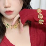 Medieval Style Exaggerated Palace Style Necklace Earrings Bracelet Jewelry Set - Image 2