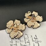 Luxury Metallic Enamel Women Ear Jewelry Metal Flower Stud Earrings - Image 3