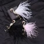 Chinese Designer Copper Zircon Jewelry Gold Plated 3 Colors Flamingo Shape Brooches