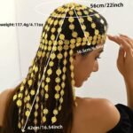 Long Coin Chains Hat Headwear Hair Accessories for Women - Image 2