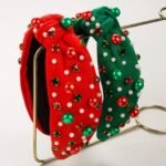 Christmas Hair Accessories Rhinestone and Imitation Pearls Christmas Headband