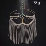 Exaggerated Full Diamond Masquerade Mask Women Face Chain - Image 2