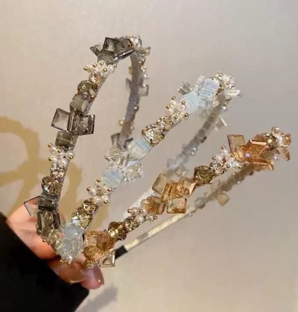 Sweet Crystal Rhinestone Retro Bright Diamond Temperament Elegant Banquet Hairband