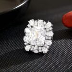 French Light Luxury Super flash Zircon Magnet Button Corsage