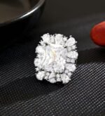 French Light Luxury Super flash Zircon Magnet Button Corsage