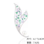 New Natural Fresh Water Pearl Leaf Shape Brooch - Image 2