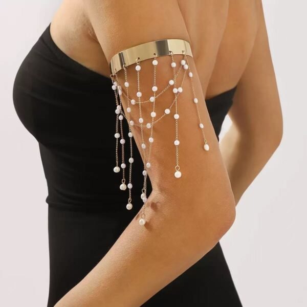 Retro Pentagram Bracelet Adjustable Opening Simple Chain Tassel Bracelet Arm Bangles