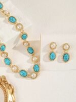 Fashion Jewelry Set Vintage Necklace and Earring Set - Image 3