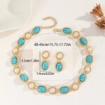 Fashion Jewelry Set Vintage Necklace and Earring Set - Image 2