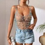Unique Women Shiny Rhinestone Sexy Body Chain