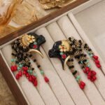 New Design Vintage Style Glass Seed BeadsTassel Clip-On Earrings