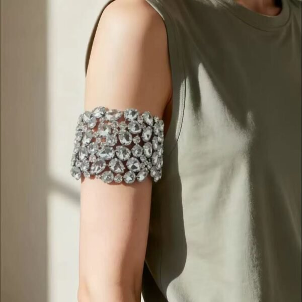 Zircon Open Wide Bracelet for Women Jewelry Gift