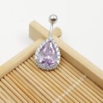 S925 Silver Zirconia Surgical Steel Belly Button 6mm 8mm 10mm 12mm