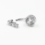 S925 Silver Zirconia Surgical Steel Fashion Belly Button For Women - Image 2