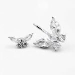 S925 Silver Zirconia Surgical Steel Butterly Shape Belly Button - Image 2