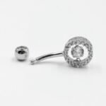 S925 Silver Zirconia Surgical Steel Belly Button For Women - Image 3