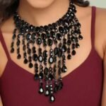 Luxury Geometric Large Rhinestone Long Tassels Necklace - Image 2