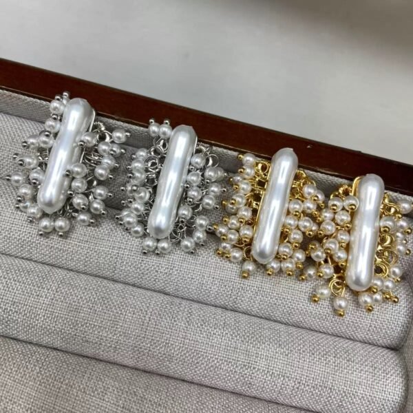 Silver Needle Cross Border Cactus Artificial Pearl Niche Stud Earrings