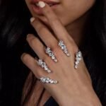 Fashion Rhinestone Zircon Shiny Open Ring
