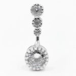 S925 Silver Zirconia Surgical Steel Fashion Belly Button For Women
