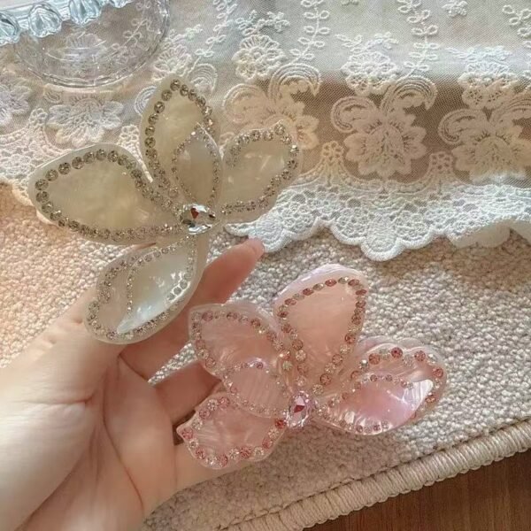 Flower Shape Hair Clips Elegant Temperament Luxurious Exquisite Hair Claws