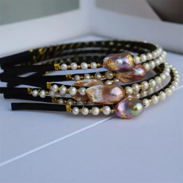 Luxury Baroque Style Freshwater Pearl Headband for Ladies and Girls