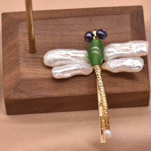 Gorgeous dragonfly Shape Imitation Pearl Hairpin