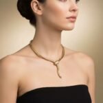 Luxury Snake Shape Rhinestone Chocker Necklace