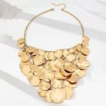 Chunky New Style Sequin Geometric Pendant Necklace - Image 2