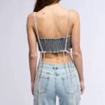 Party Dance Crystal Bling Chain Long Tassel Halter Body Chain - Image 2