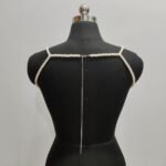 White Wedding Body Chain Bride Bridesmaid Imitation Pearl Bead Chest - Image 3