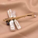 Gorgeous dragonfly Shape Imitation Pearl Hairpin - Image 3
