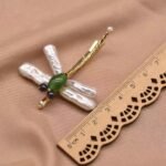 Gorgeous dragonfly Shape Imitation Pearl Hairpin - Image 2
