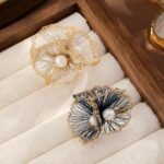 Luxury Flower Shape Jewelry Handmade Ring